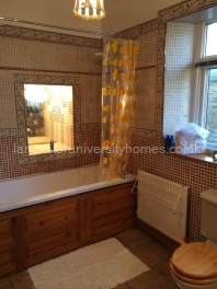 Huge bathroom with beautiful mosaic tiles