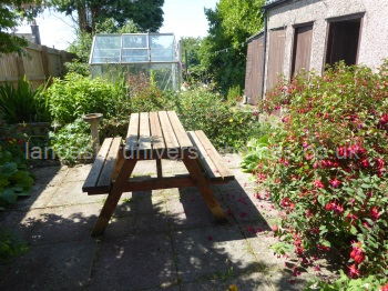 Patio outside ground floor bedroom