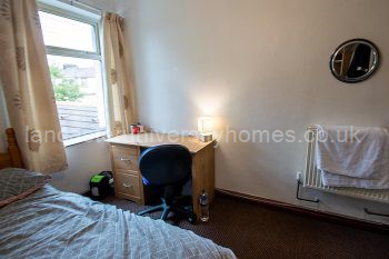 The upstairs back bedroom