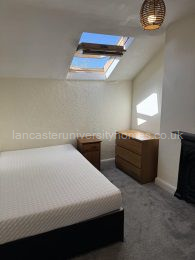 Top floor, back bedroom with skylight & blackout. 